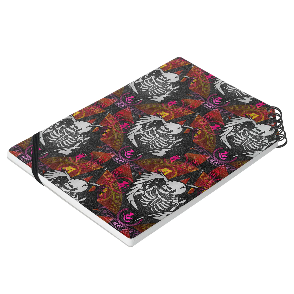 Ａ’ｚｗｏｒｋＳのFallen Angel of SKULL SEAMLESS PATTERN Notebook :placed flat