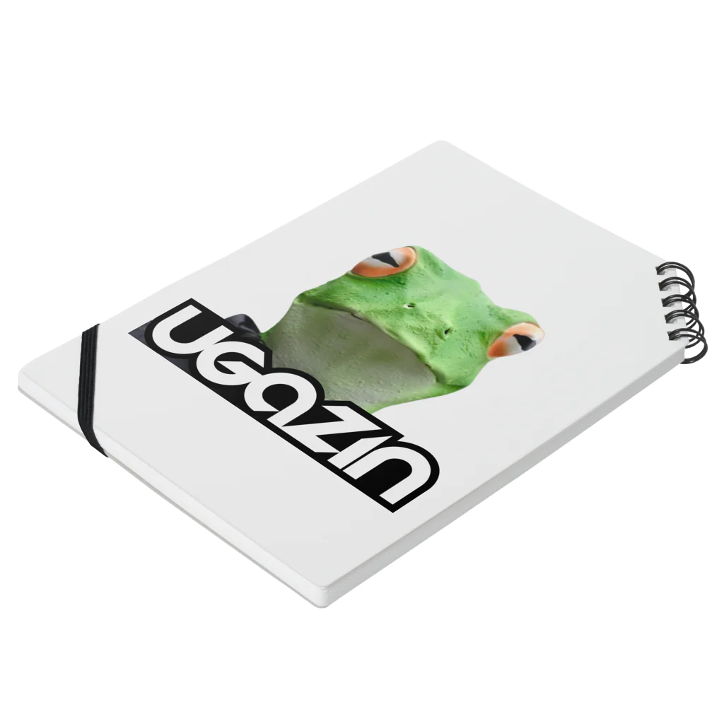 ugazinの2022 ugazin frog　背景なし Notebook :placed flat