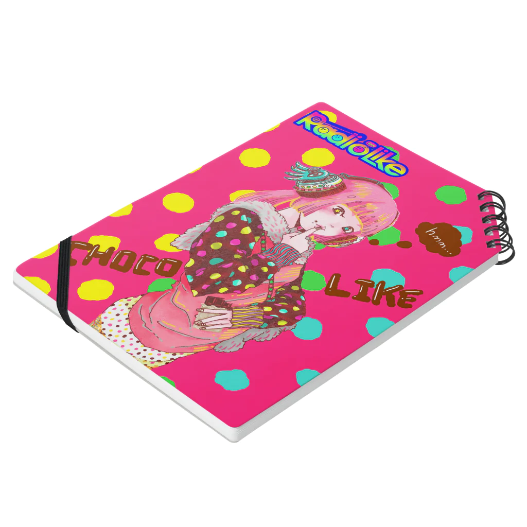 Radio Like hmm...のchoco Like Girl Notebook :placed flat