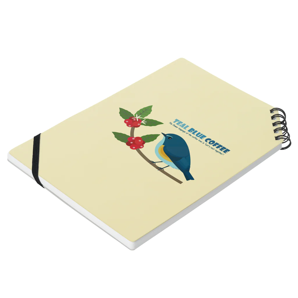 Teal Blue CoffeeのTeal Blue Bird Notebook :placed flat