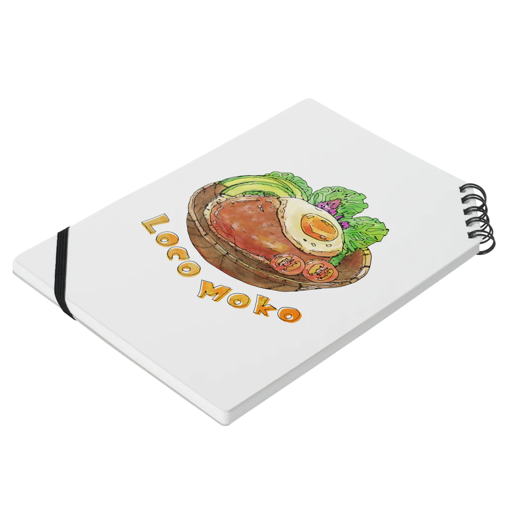 huroshikiのロコモコ/Loco Moko Notebook :placed flat