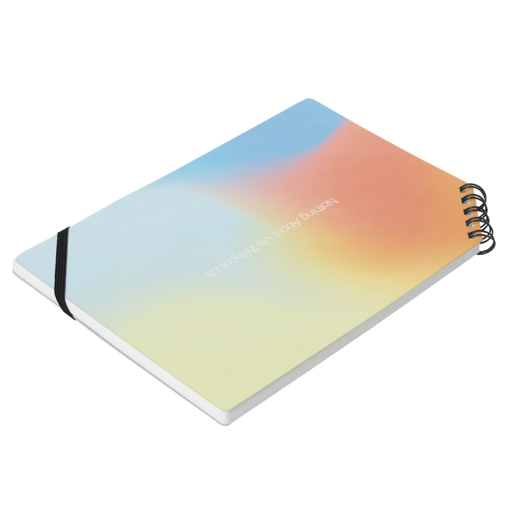 Pulmo（プルモ)の【gradation_05】Nothing About Us Without Us Notebook :placed flat