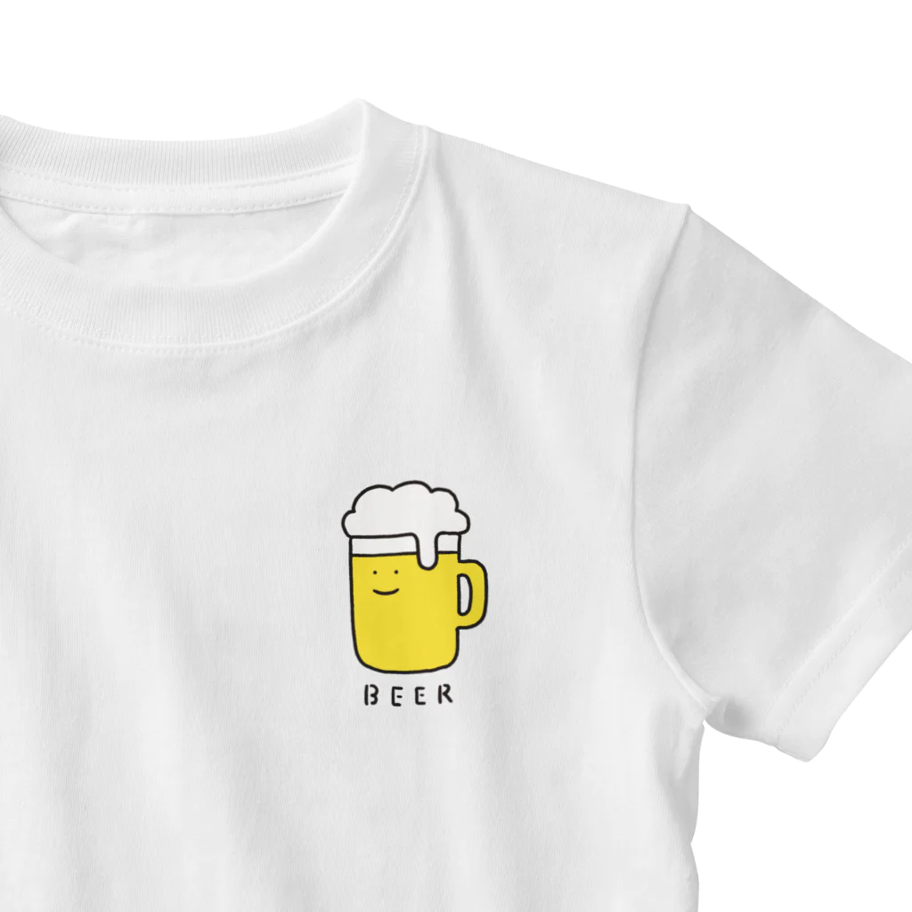 ぼんやり商会 SUZURI店のビールさん（こども） ワンポイントTシャツ