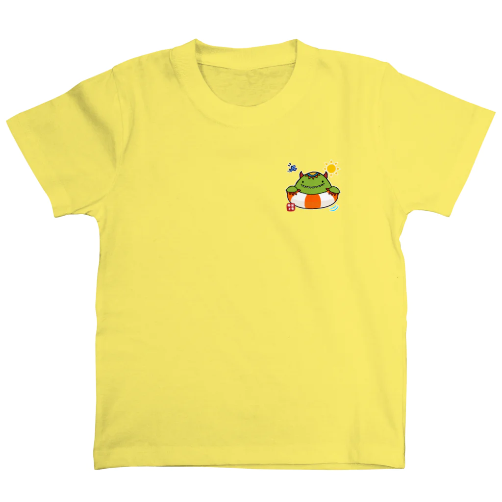 エネティくんショップのエネティくんワンポイントTシャツ（うきわ,オレンジ） One Point T-Shirt