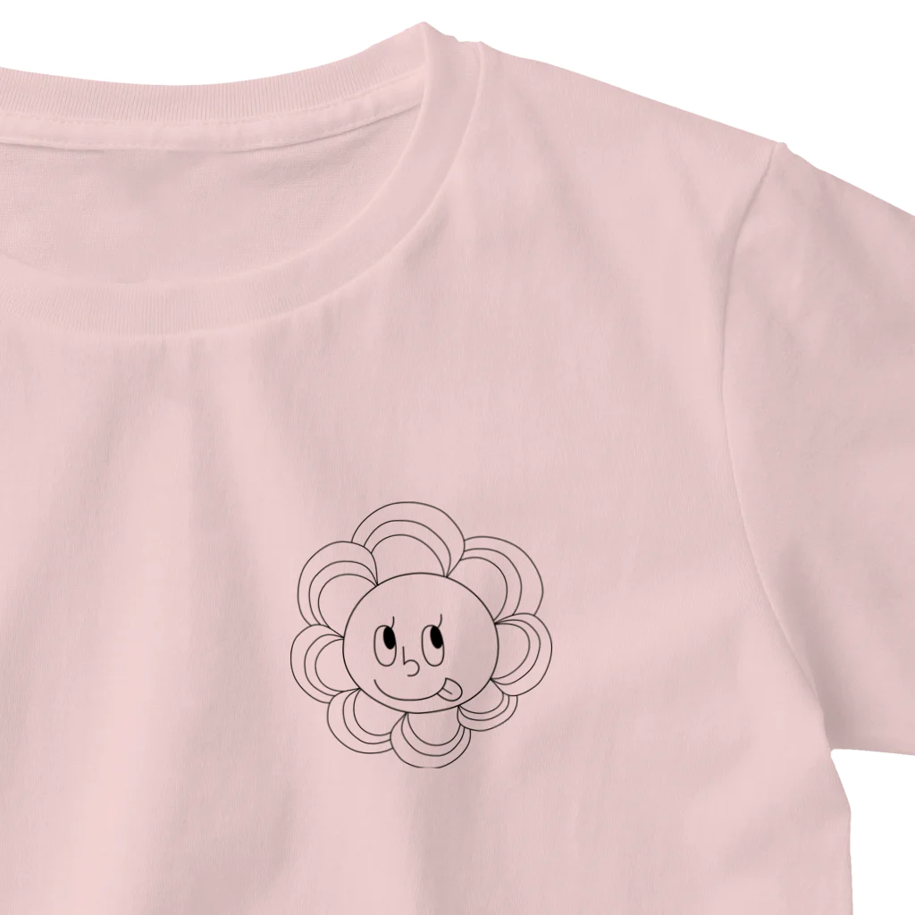 pinkchanの🌼しあわせ本舗 lucky hanachan スケルトン (B) ワンポイントTシャツ