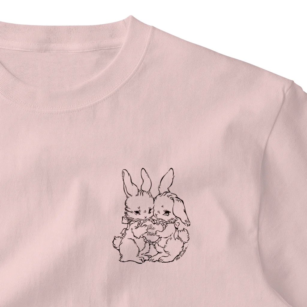 かわうそ🐹Ms LUTRAのbunny and bunny ワンポイントTシャツ