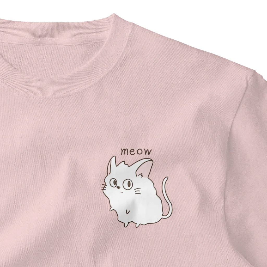 帆苅やさんのらいすねこ ワンポイントTシャツ