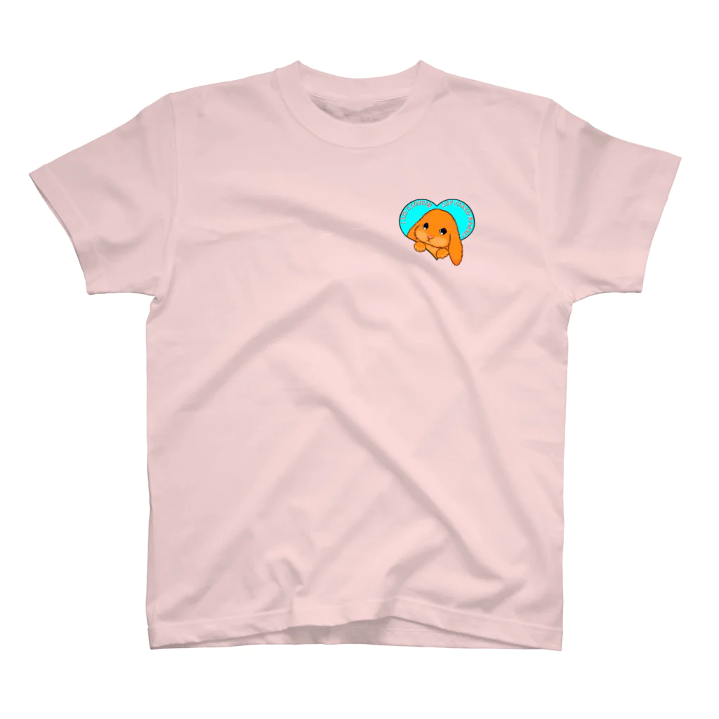 LalaHangeulのLop eared rabbit(ロップイヤーラビット) 英語バージョン One Point T-Shirt