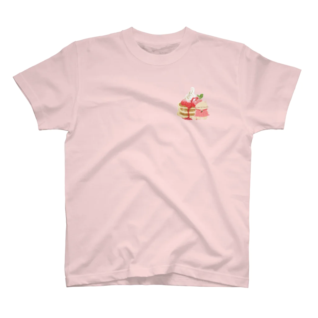 coeur.yu（クードットユー）のプーミーちゃんといちごのパンケーキ One Point T-Shirt