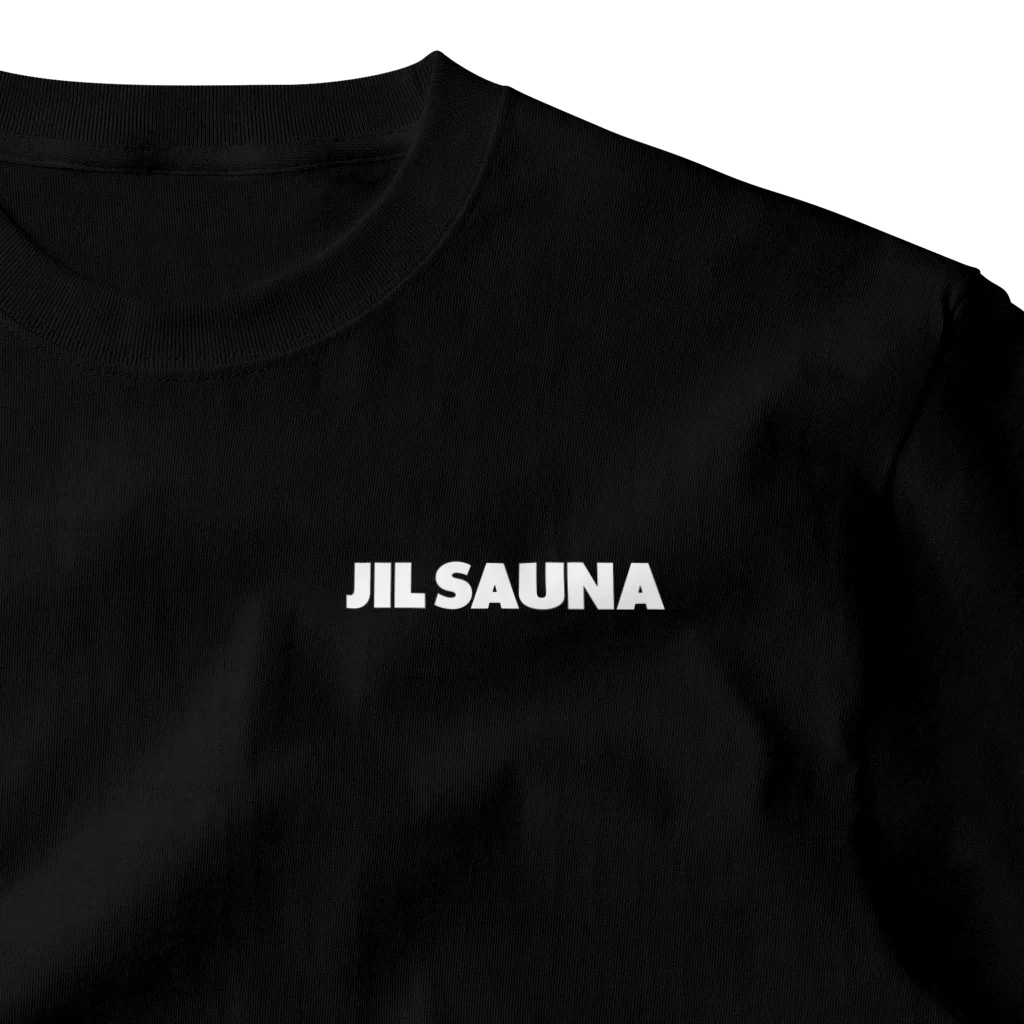 FUNNY JOKESのJIL SAUNA-ジルサウナ-白ロゴ ワンポイントTシャツ