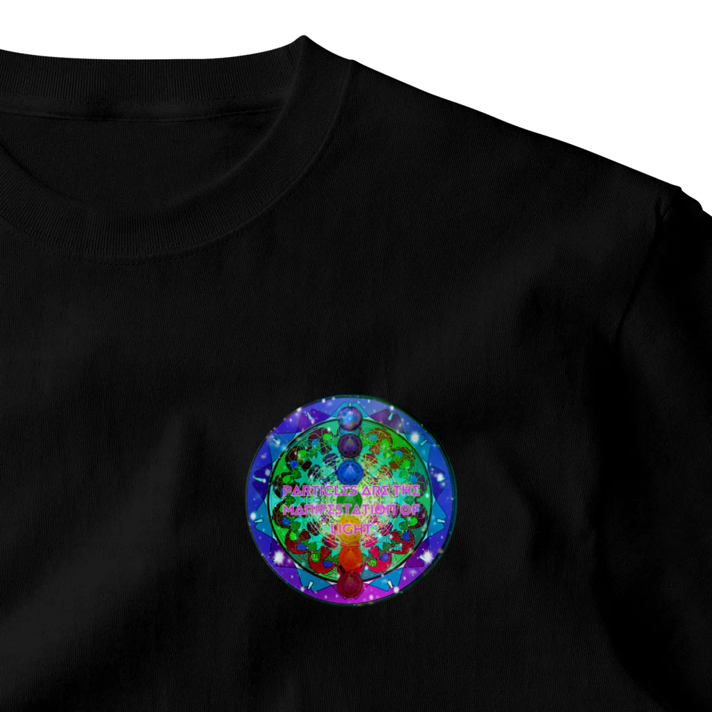 💖宇宙整体♪🌈♪こころからだチャンネル♪💖のParticles are the manifestation of light One Point T-Shirt