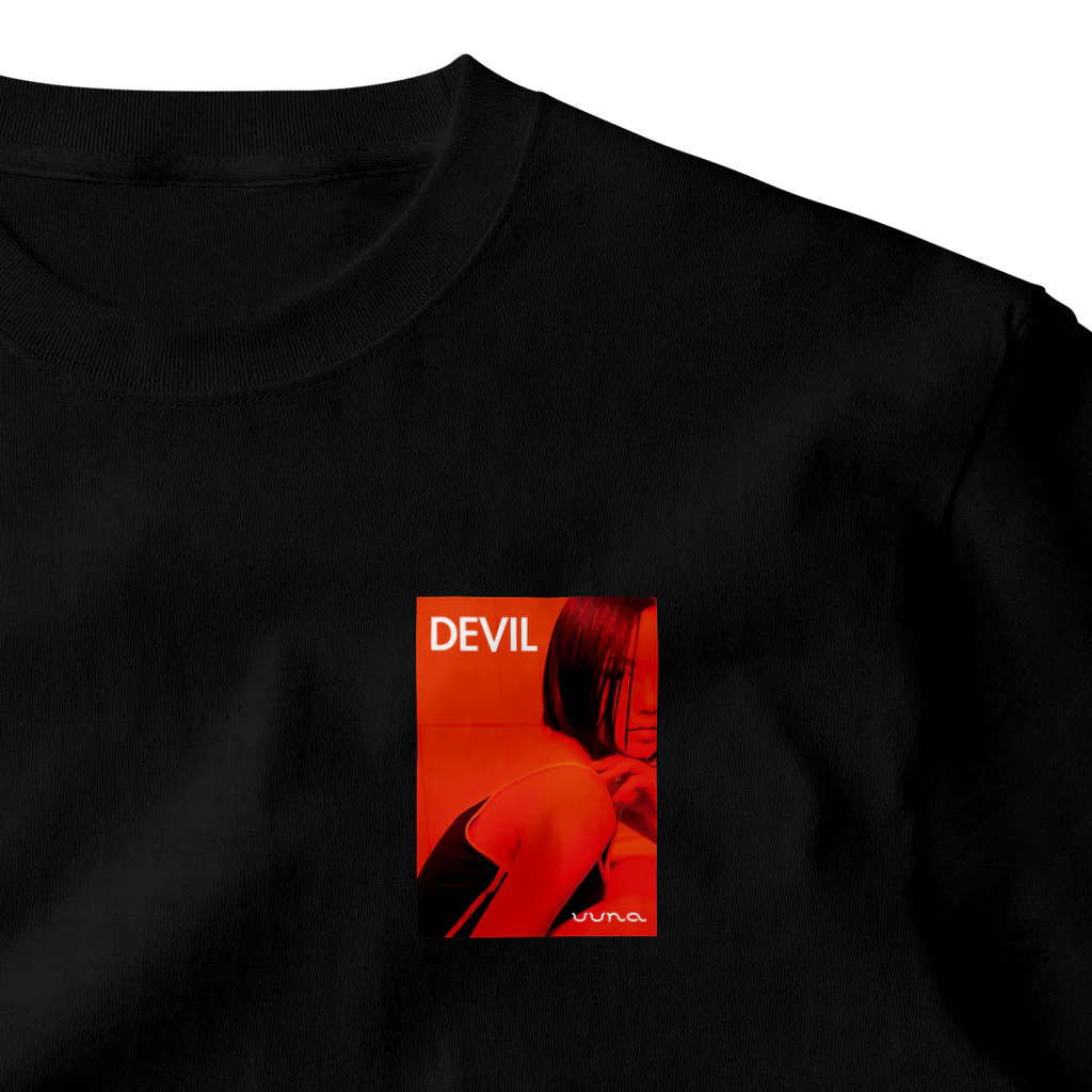 uuna(ユウナ) 公式ショップのワンポイント『DEVIL』Tシャツ One Point T-Shirt