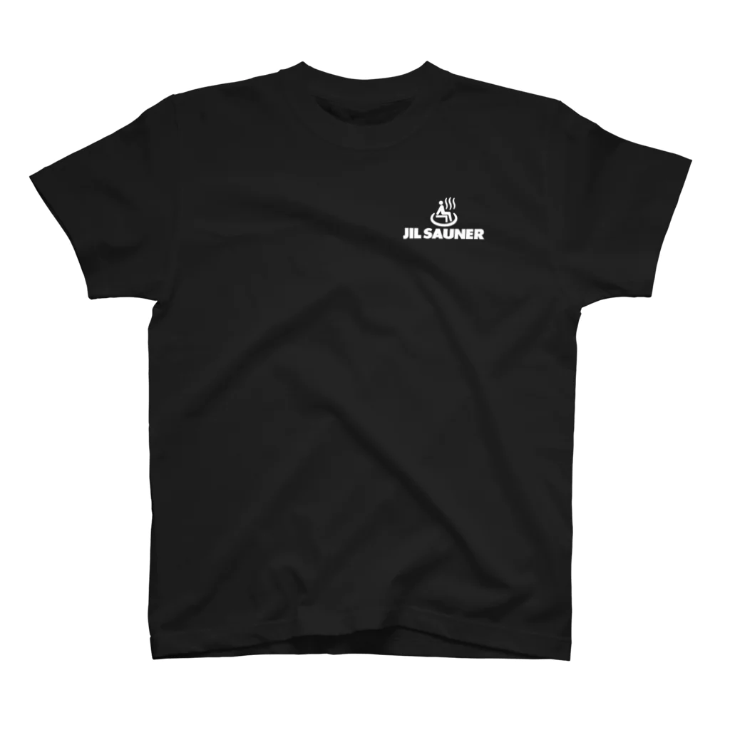 FUNNY JOKESのJIL SAUNER-ジルサウナー-サウナピクトグラム 白ロゴ One Point T-Shirt