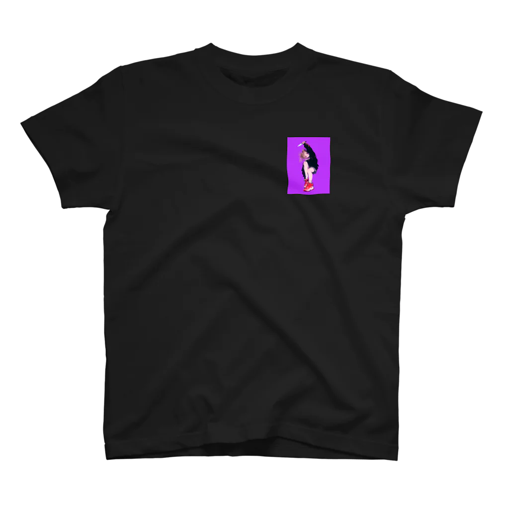 ハイボールちゃん(hib)⚡️のパープル、少女 (purple  girl) One Point T-Shirt