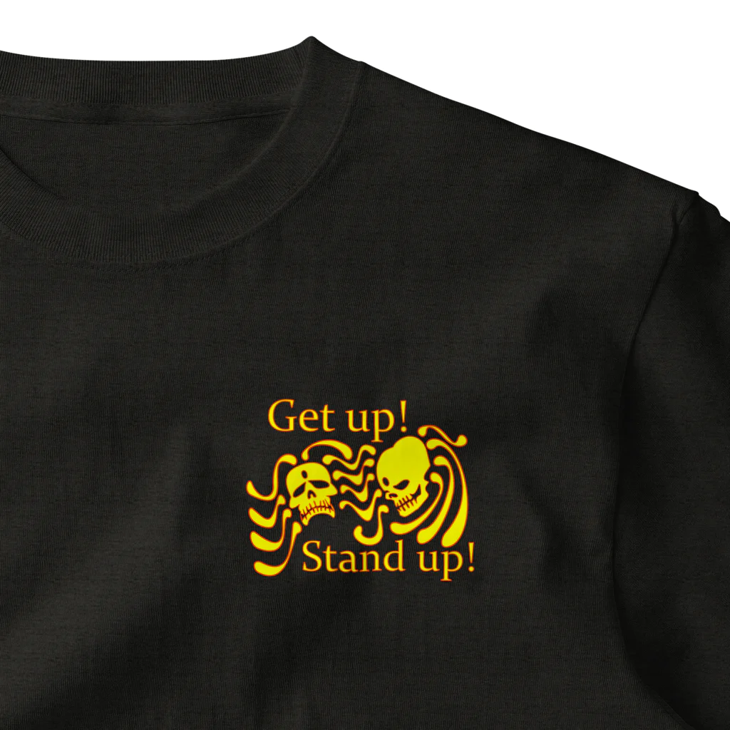 『NG （Niche・Gate）』ニッチゲート-- IN SUZURIのGet up! Stand up!（黄色） ワンポイントTシャツ