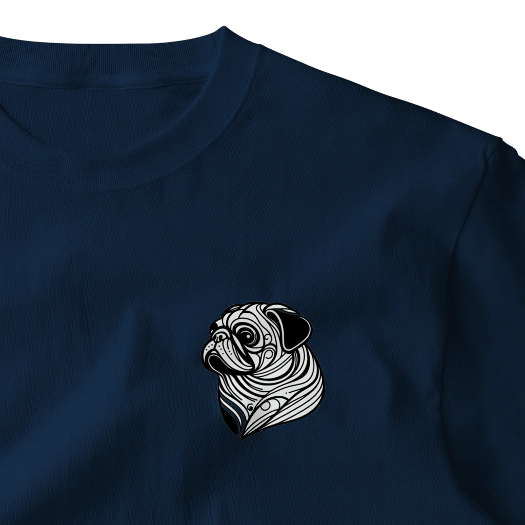 ブヒーズのtattoo pug ワンポイントTシャツ