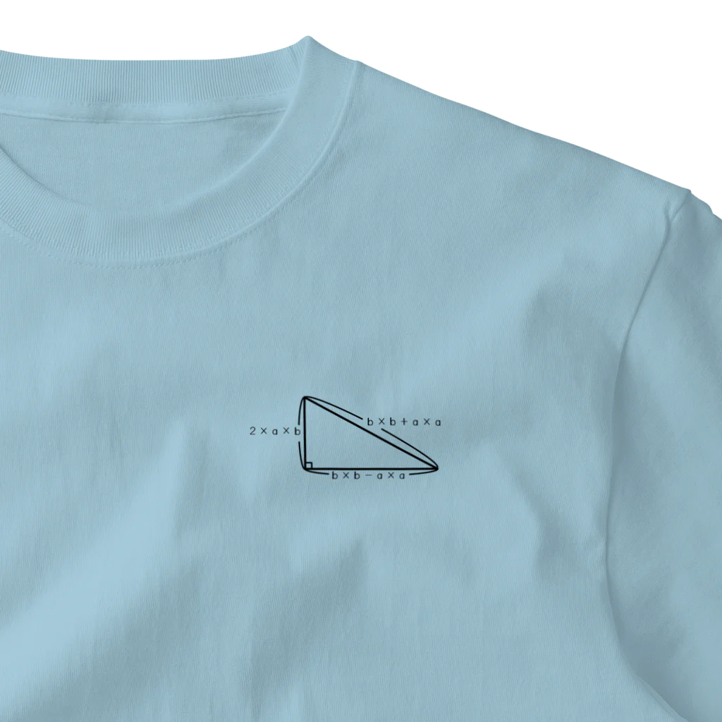 Otto Cohenのピタゴラス三角形 ワンポイントTシャツ