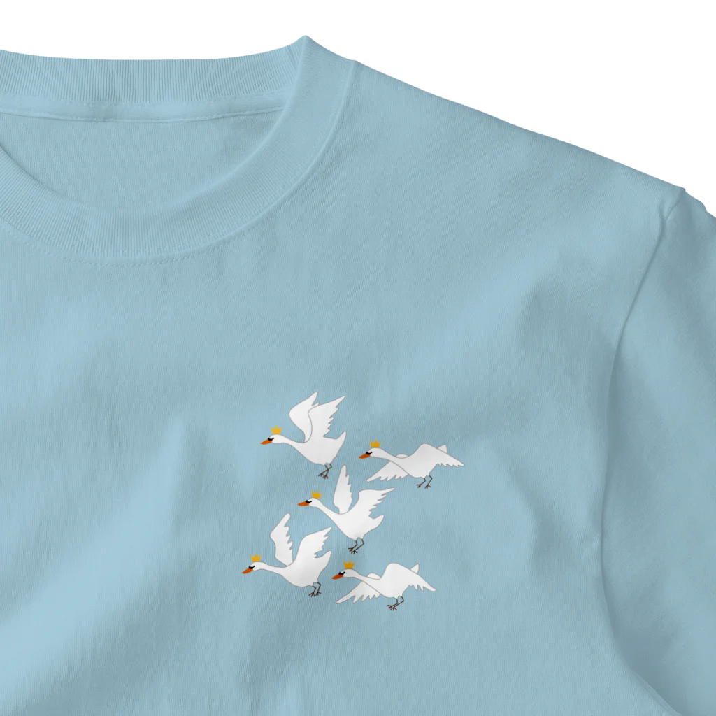 Amiの5羽の白鳥の王子 ワンポイントTシャツ