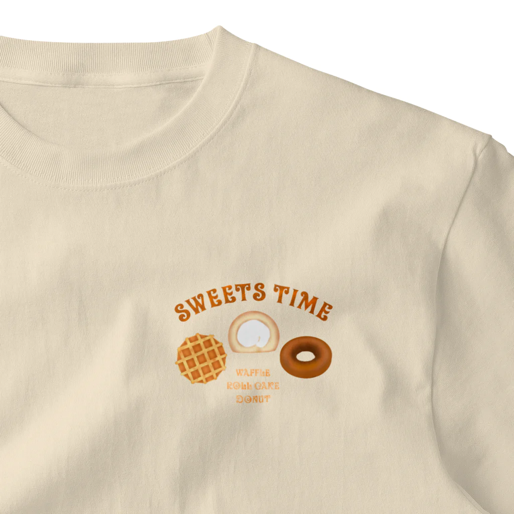 ぽんぽこあんぽんたんのSWEETS TIME ワンポイントTシャツ