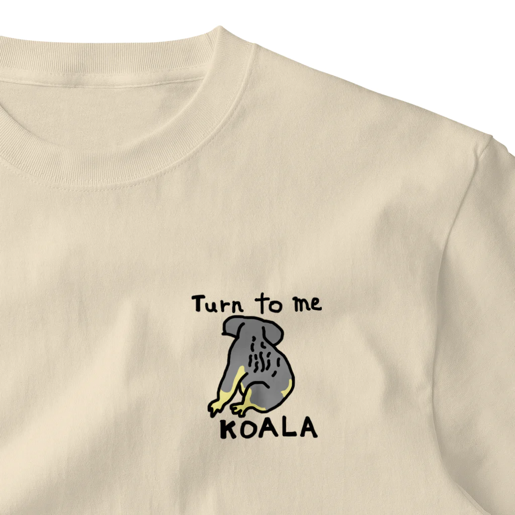 熊野かる太のコアラの後ろ姿（Back view of koala） ワンポイントTシャツ