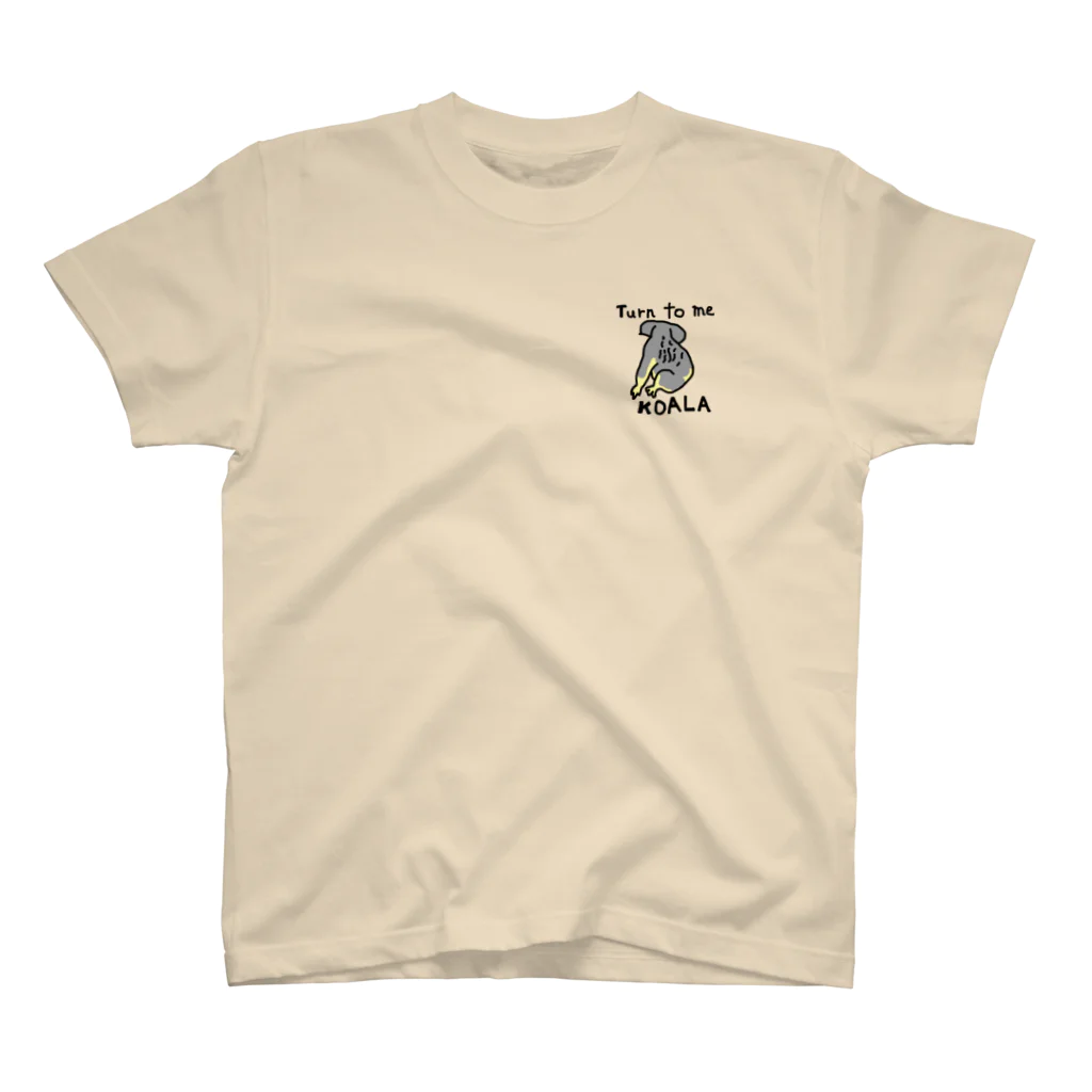 熊野かる太のコアラの後ろ姿（Back view of koala） ワンポイントTシャツ