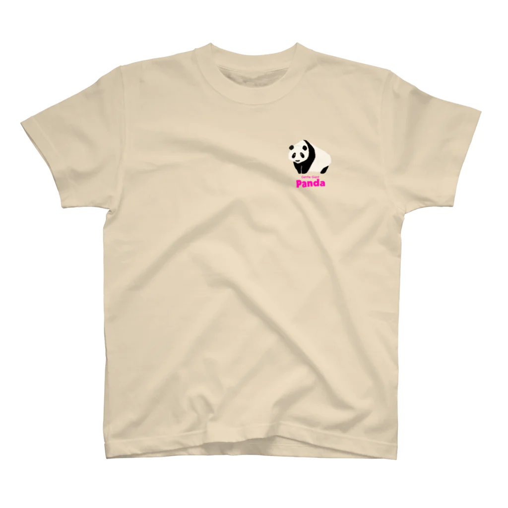 あくび猫  Yawning CatのGentle Giant Panda やさしいジャイアントパンダ One Point T-Shirt