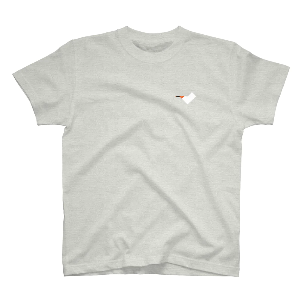 inae-doのワンポイント朱鷺ー白 ワンポイントTシャツ