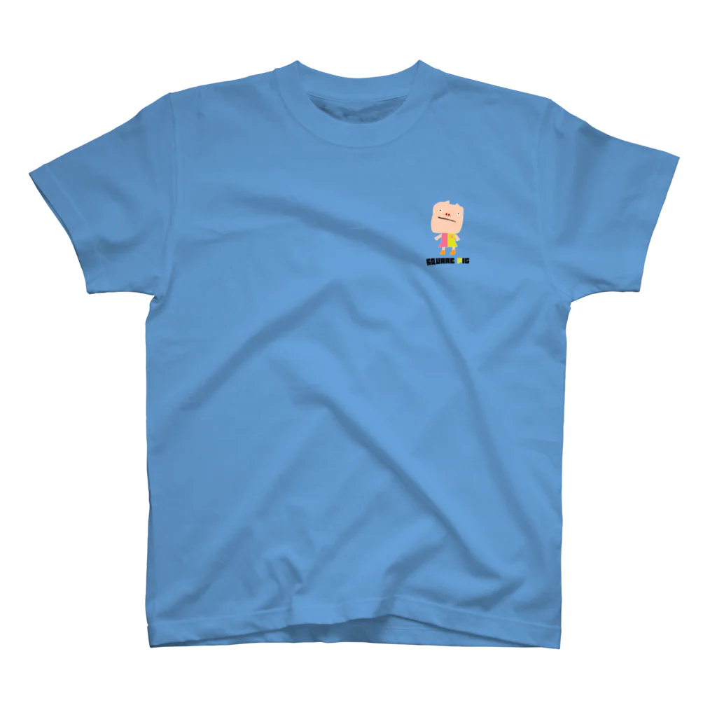 ライロクSTANDARDの“SQUARE PIG” ワンポイントTシャツ