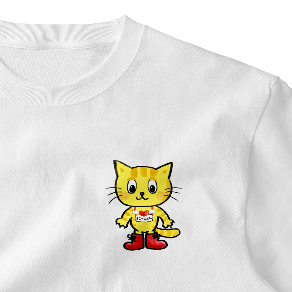 にゃんぴーのふつうのにゃんぴー ワンポイントTシャツ