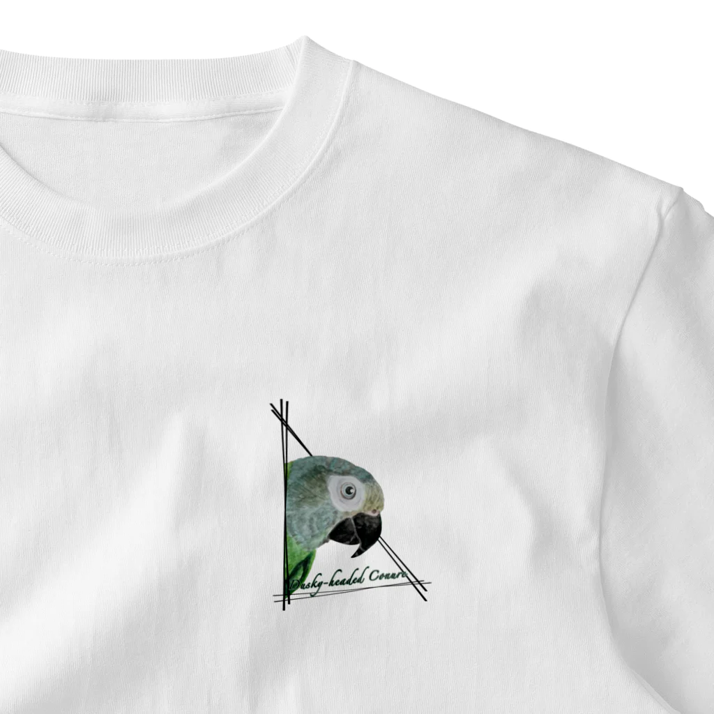 mariechan_koboの032 シモフリインコ triangle ワンポイントTシャツ