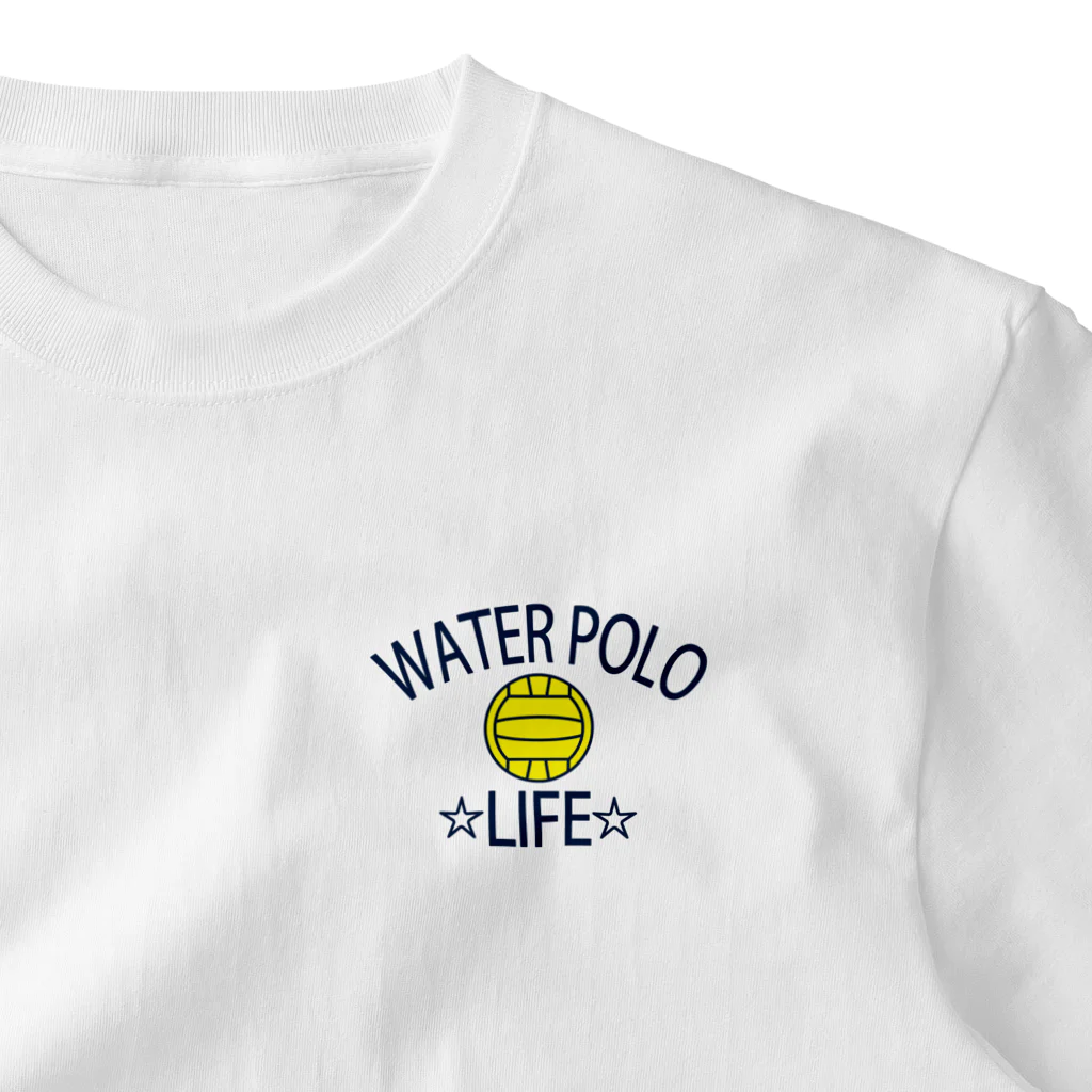 sports_tower スポーツタワーの水球(すいきゅう)(water polo)・アイテム・デザイン・Tシャツ・チームT・かっこいい・かわいい・クラブT・球技・得点・ボール・選手・ポジション・部活・スポーツ・シンプル・チームワーク ワンポイントTシャツ