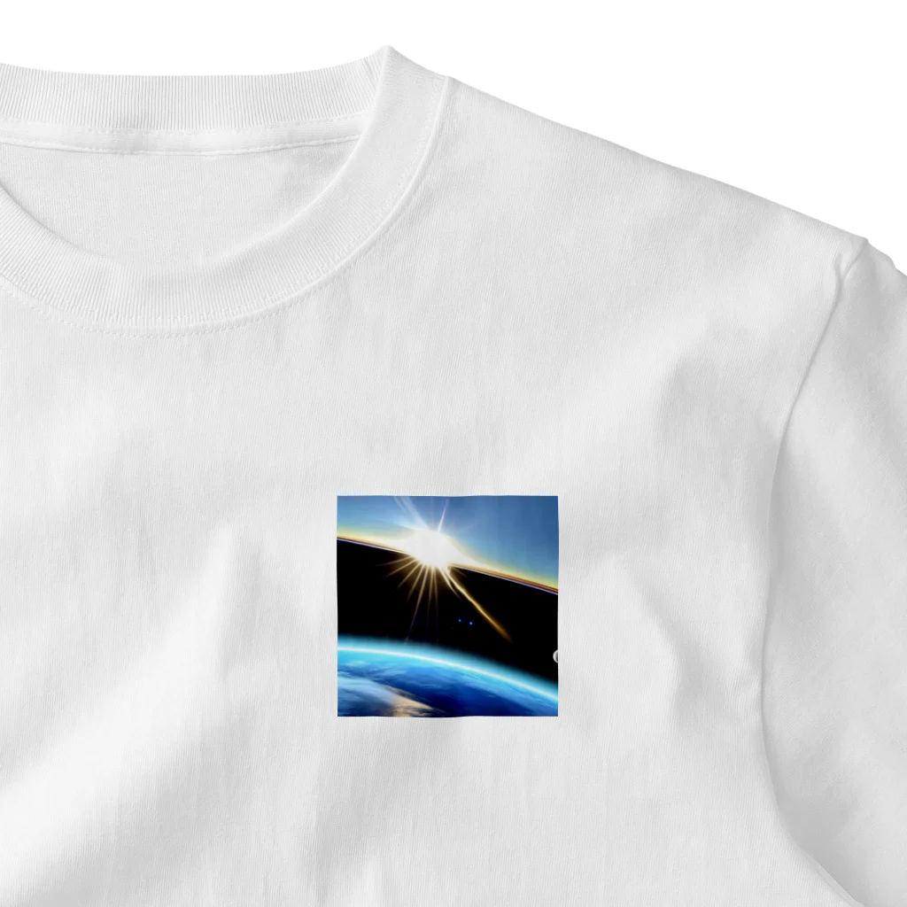 dolphineの宇宙へGo! ワンポイントTシャツ