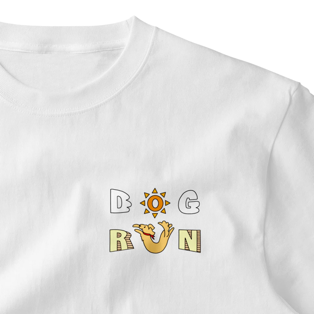 ぺんぎん24のDOG RUN(背景なし) ワンポイントTシャツ