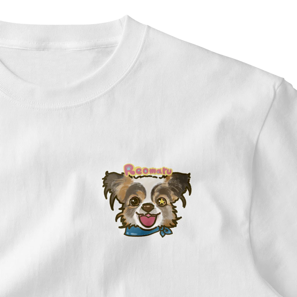 猫のきぬくんのお店のれおまるくん　LINEスタンプイラスト One Point T-Shirt