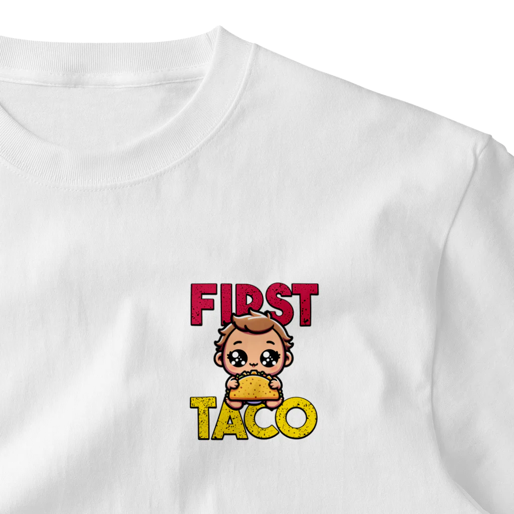 Stylo Tee Shopの赤ちゃんの初めてのタコス ワンポイントTシャツ