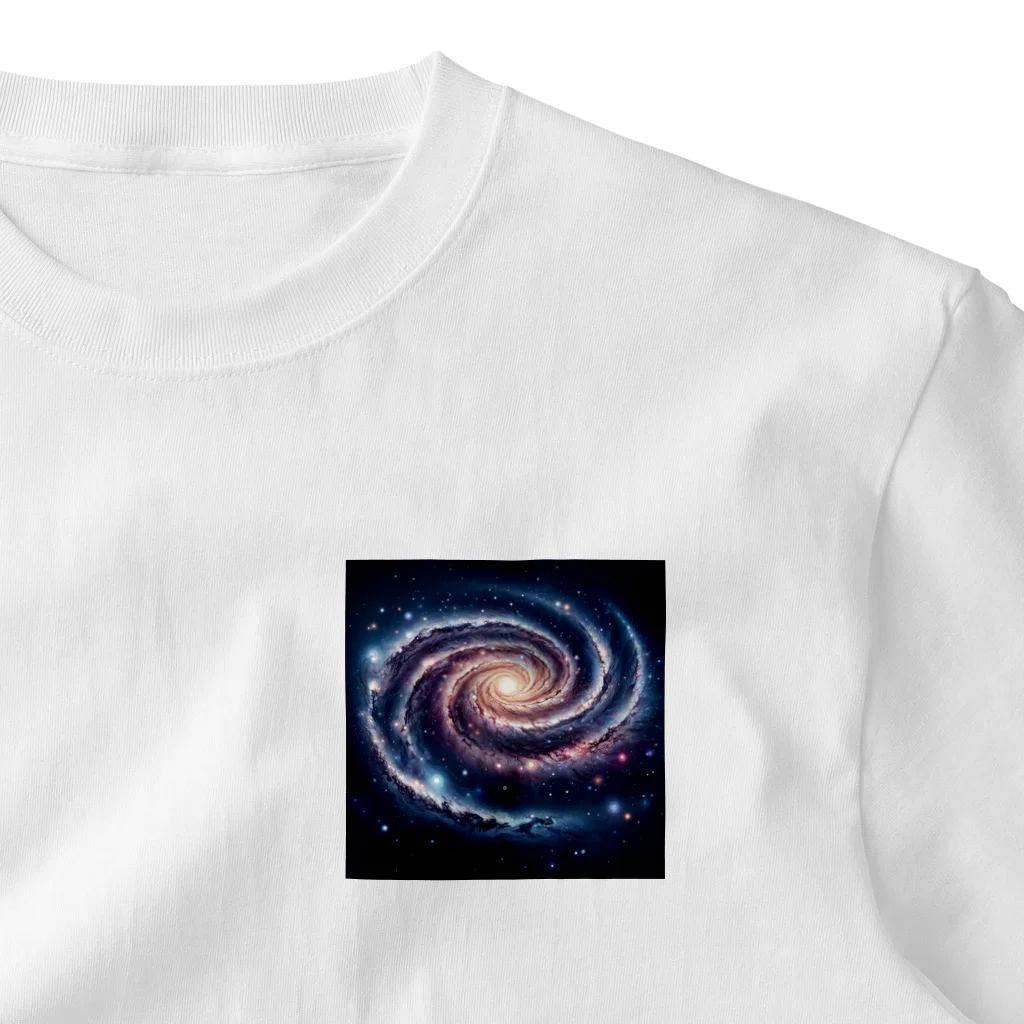 宇宙の神秘グッズ販売所のギャラクシー ワンポイントTシャツ