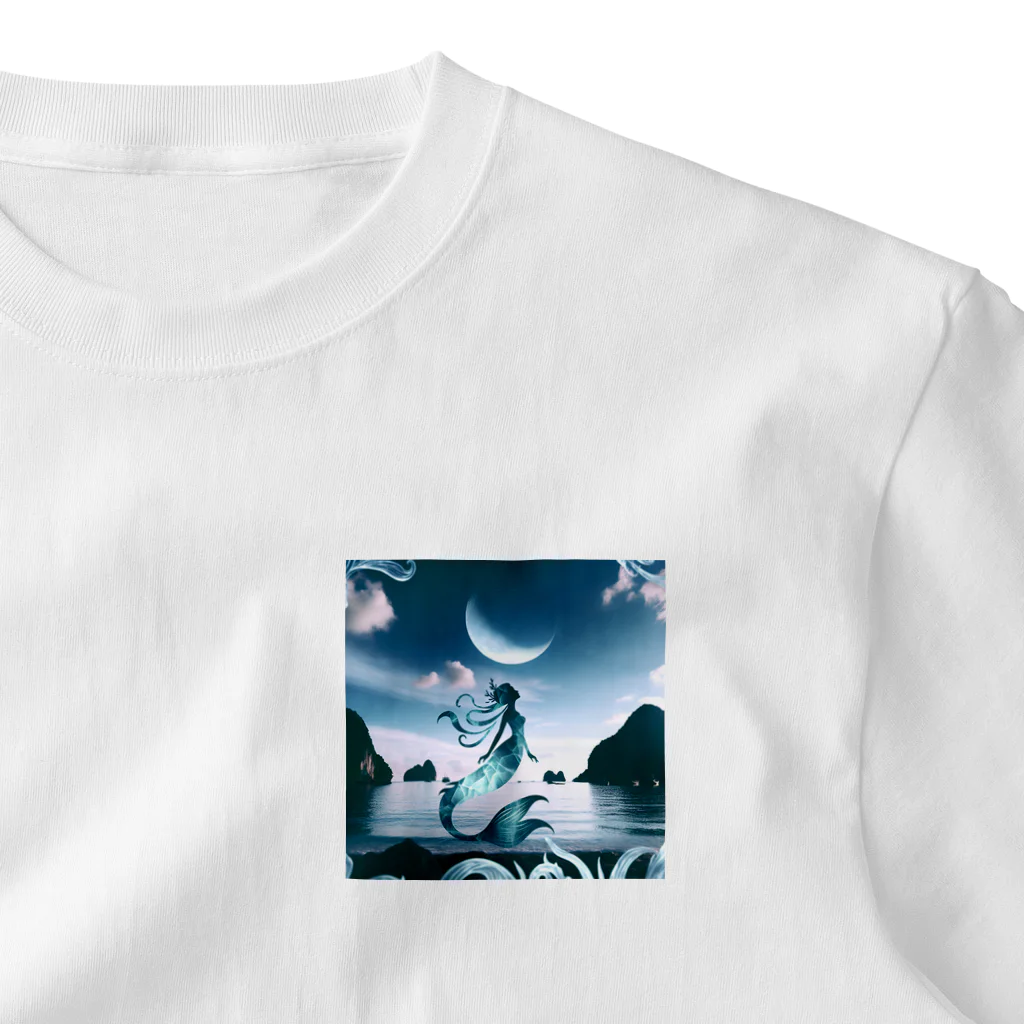 730naoの夜の海に突如現れる人魚！ One Point T-Shirt