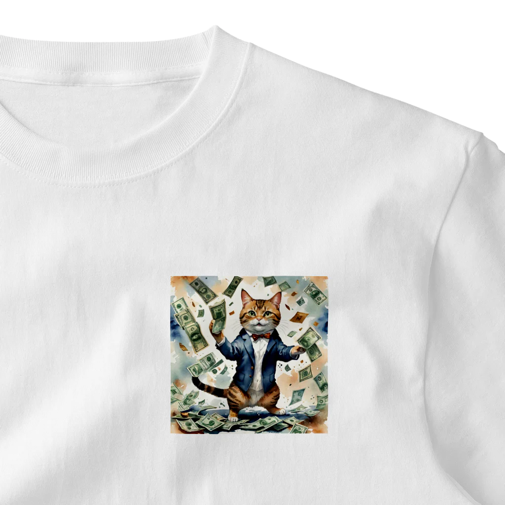 なむねこの猫社長 One Point T-Shirt