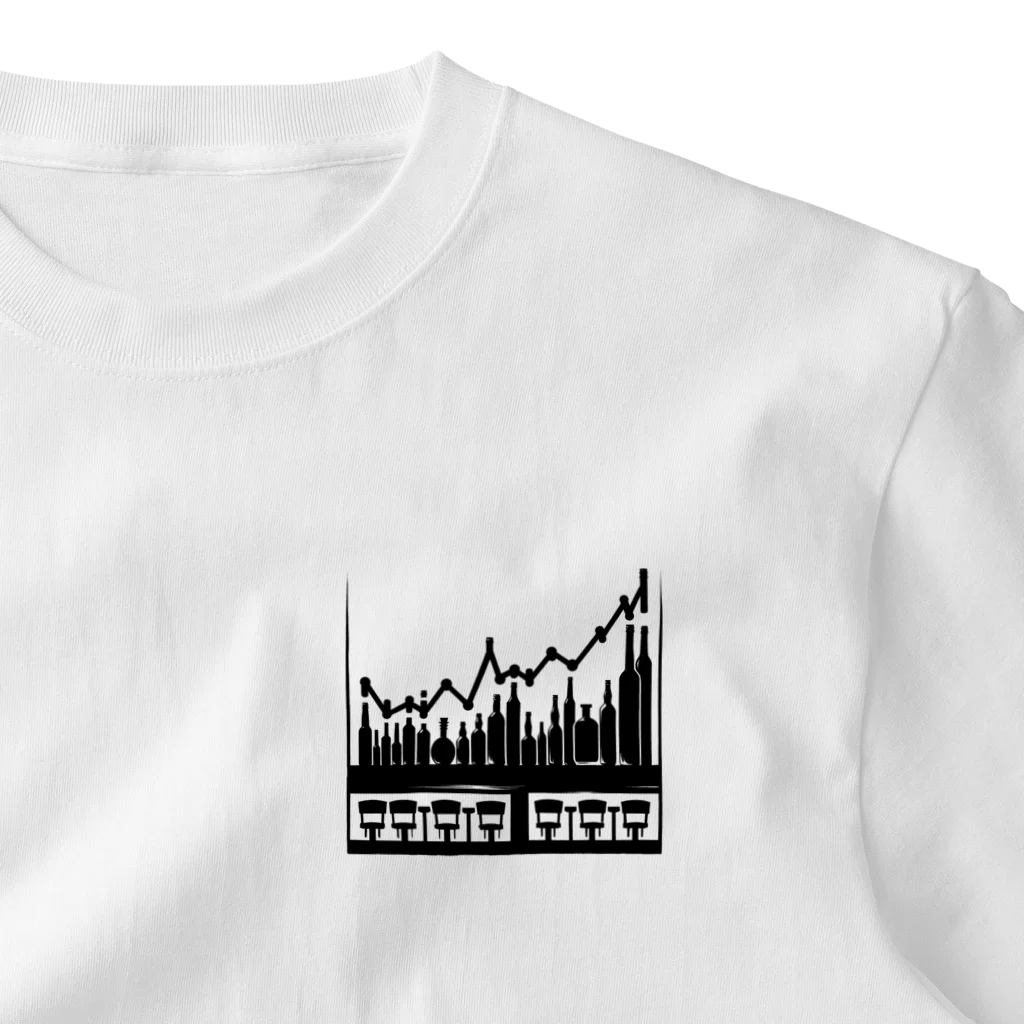 KURODA DESIGNsのグラフバーカウンター ワンポイントTシャツ