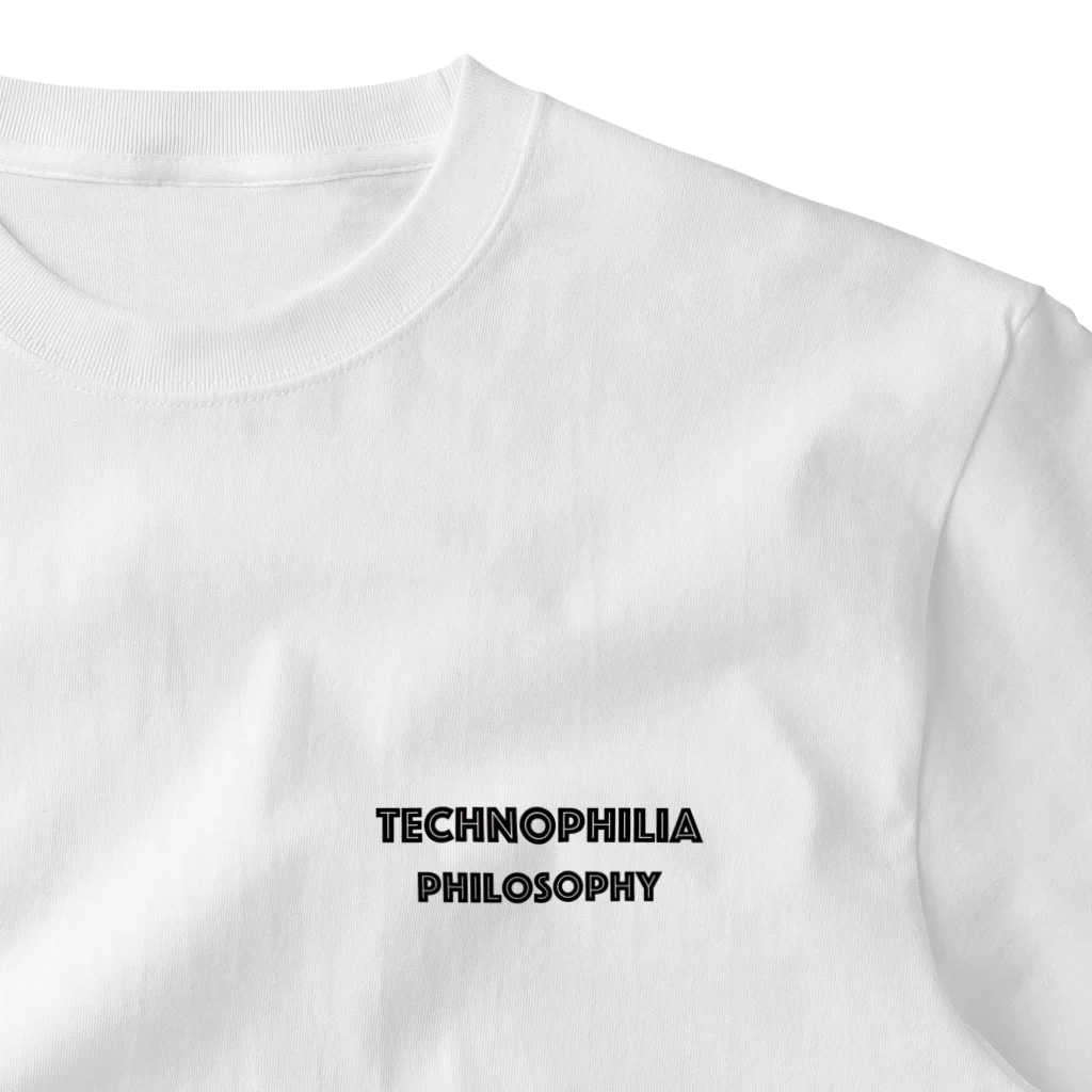 technophilia philosophyのブランドロゴ ワンポイントTシャツ