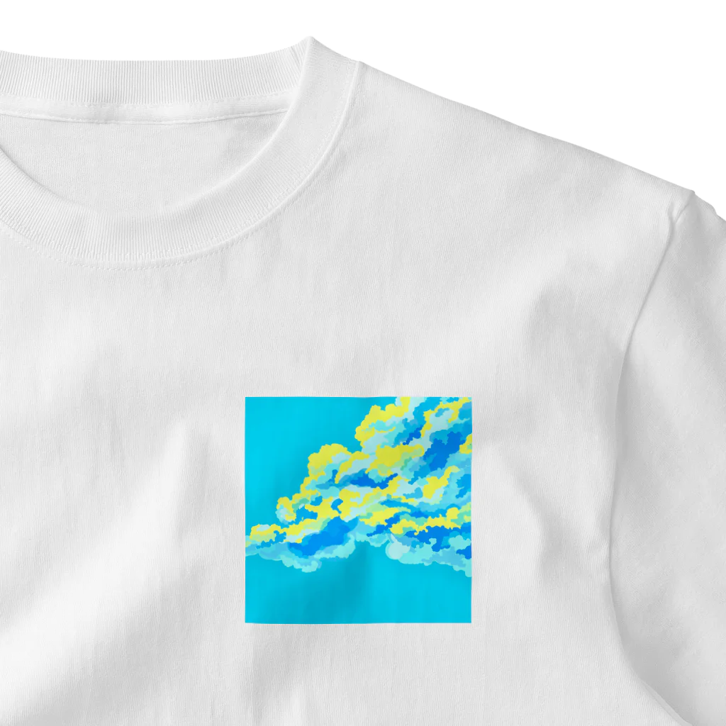 すずめの青い雲 One Point T-Shirt