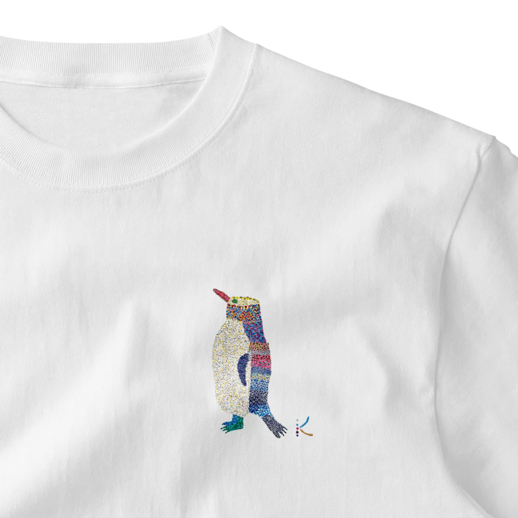 きらりのイエローアイドペンギン ワンポイントTシャツ