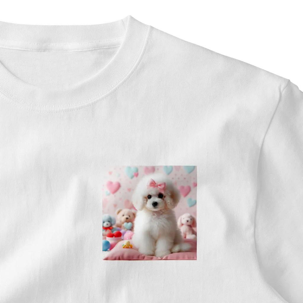 HOSINOKOのスタンダードプードルのレモンちゃん One Point T-Shirt