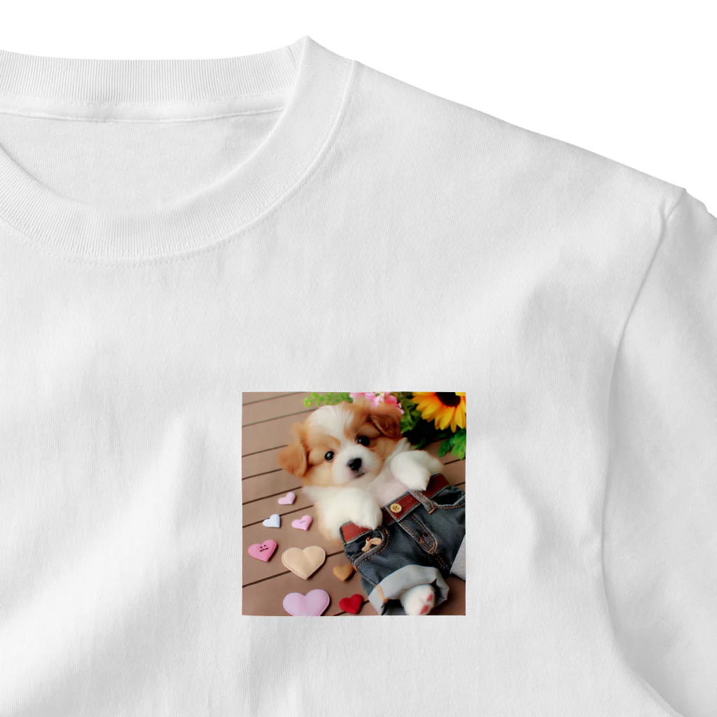 鈴木敏夫のジーパンがかわいいねー犬には　お似合いかも ワンポイントTシャツ