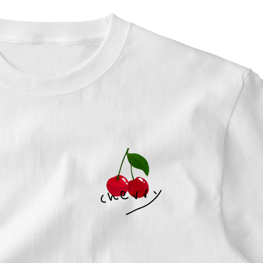 ひろ姐🍒商店のさくらんぼ（ローマ字） One Point T-Shirt