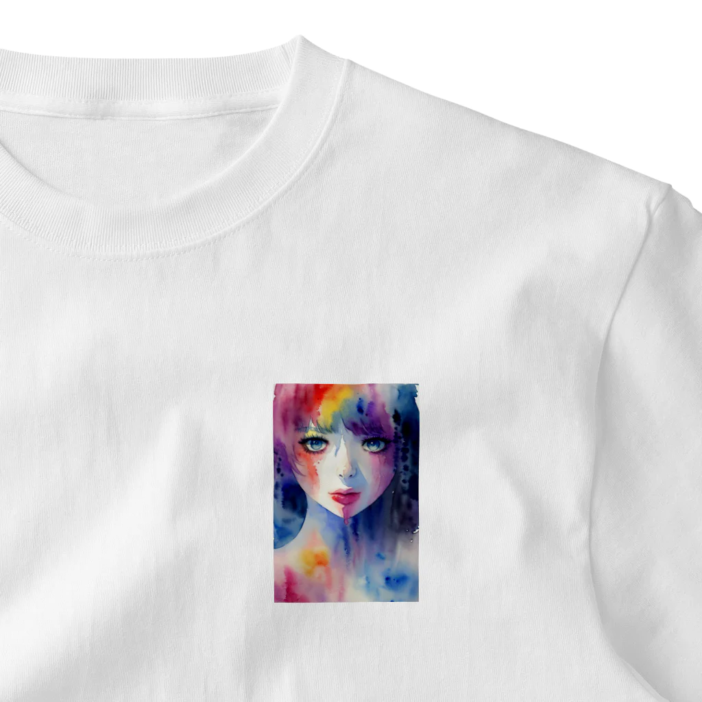 Blue planetのvol.3 美しい人 ワンポイントTシャツ