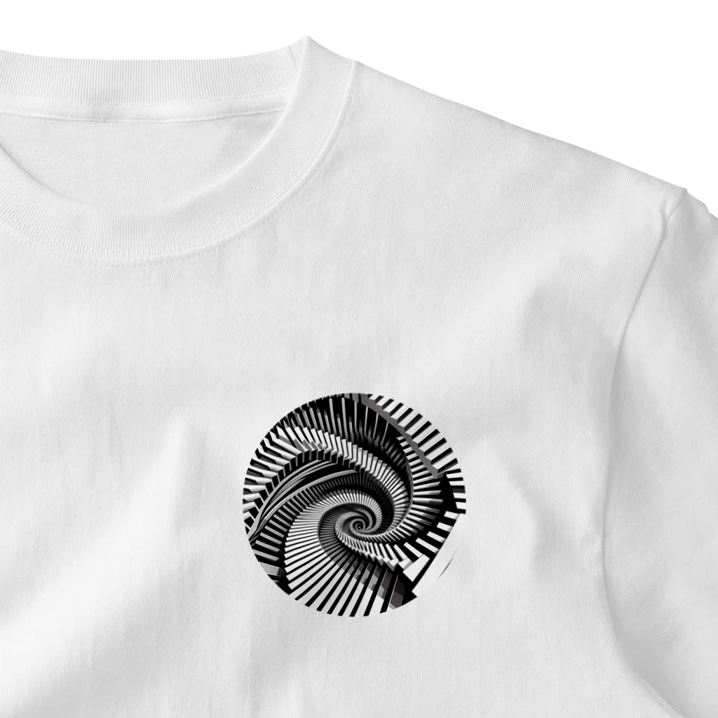 riotriffs_punksのspiral One Point T-Shirt