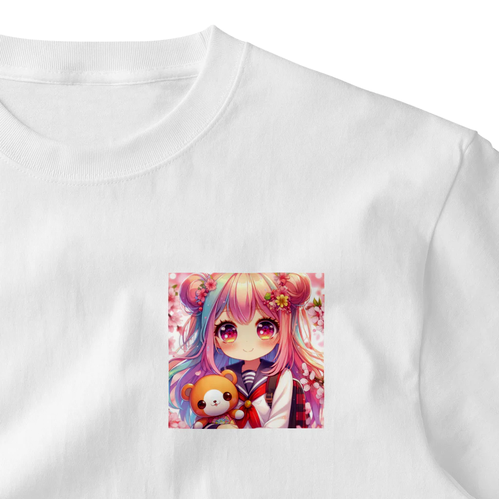 SWQAの可愛い女の子 One Point T-Shirt