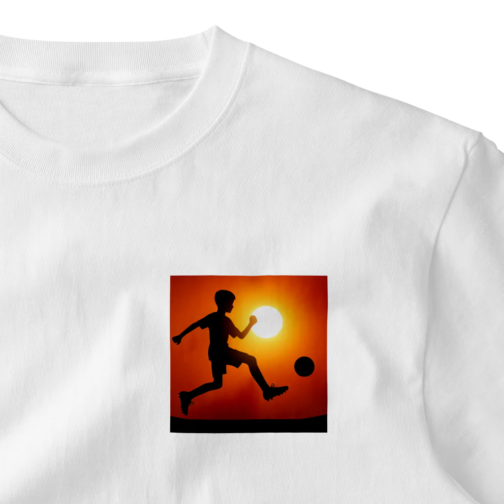 foot8のサッカー少年 ワンポイントTシャツ