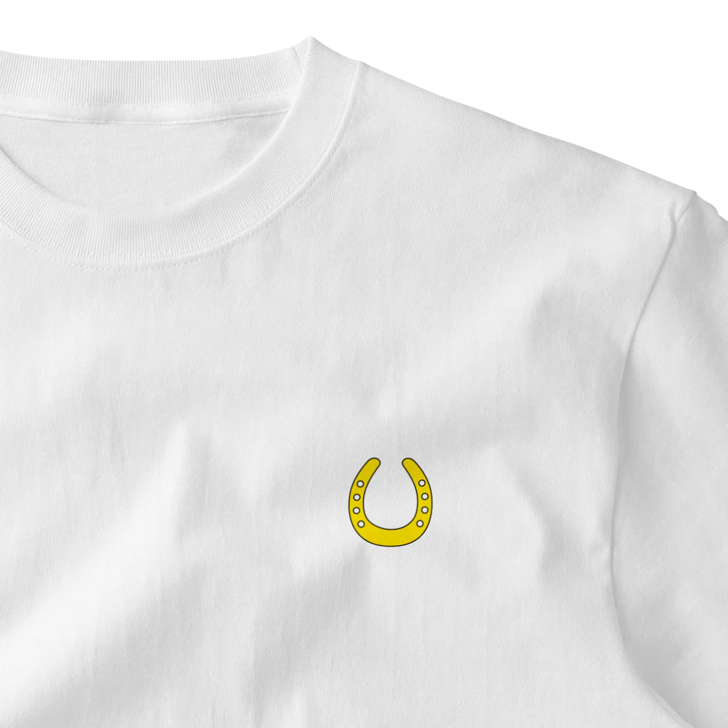 umajoの馬蹄（ホースシュー）Yellow One Point T-Shirt